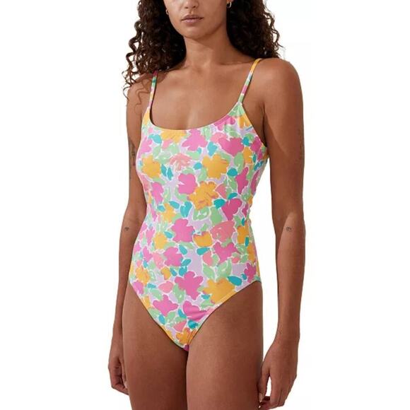 Cotton On Women's Floral-Print Cheeky One-Piece Swimsuit Size XL NWT - Picture 1 of 12
